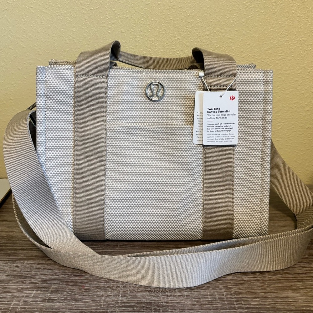 Lululemon two tone canvas mini tote